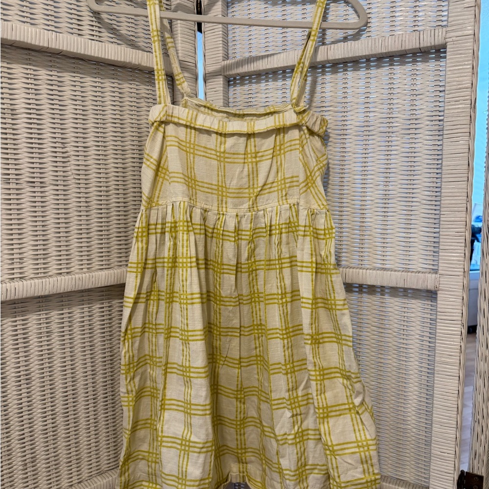 Yellow Plaid Dress